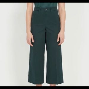 Frank & Oak Josephine Wide Leg pant Forest Green